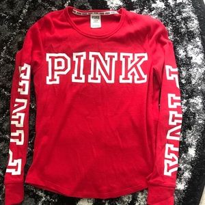 VS PINK waffle knit sleep thermal